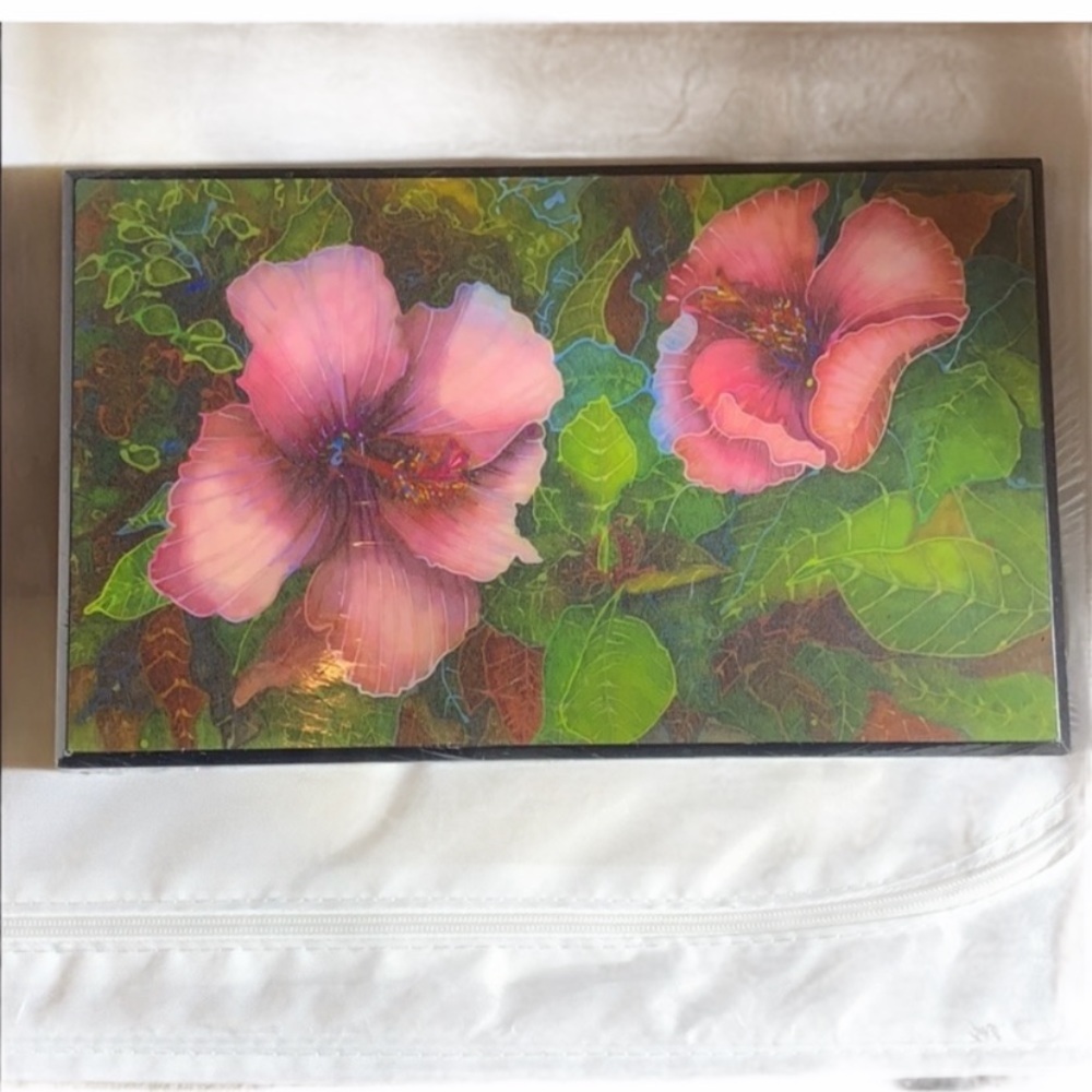 Watercolor framed floral print. NWT.